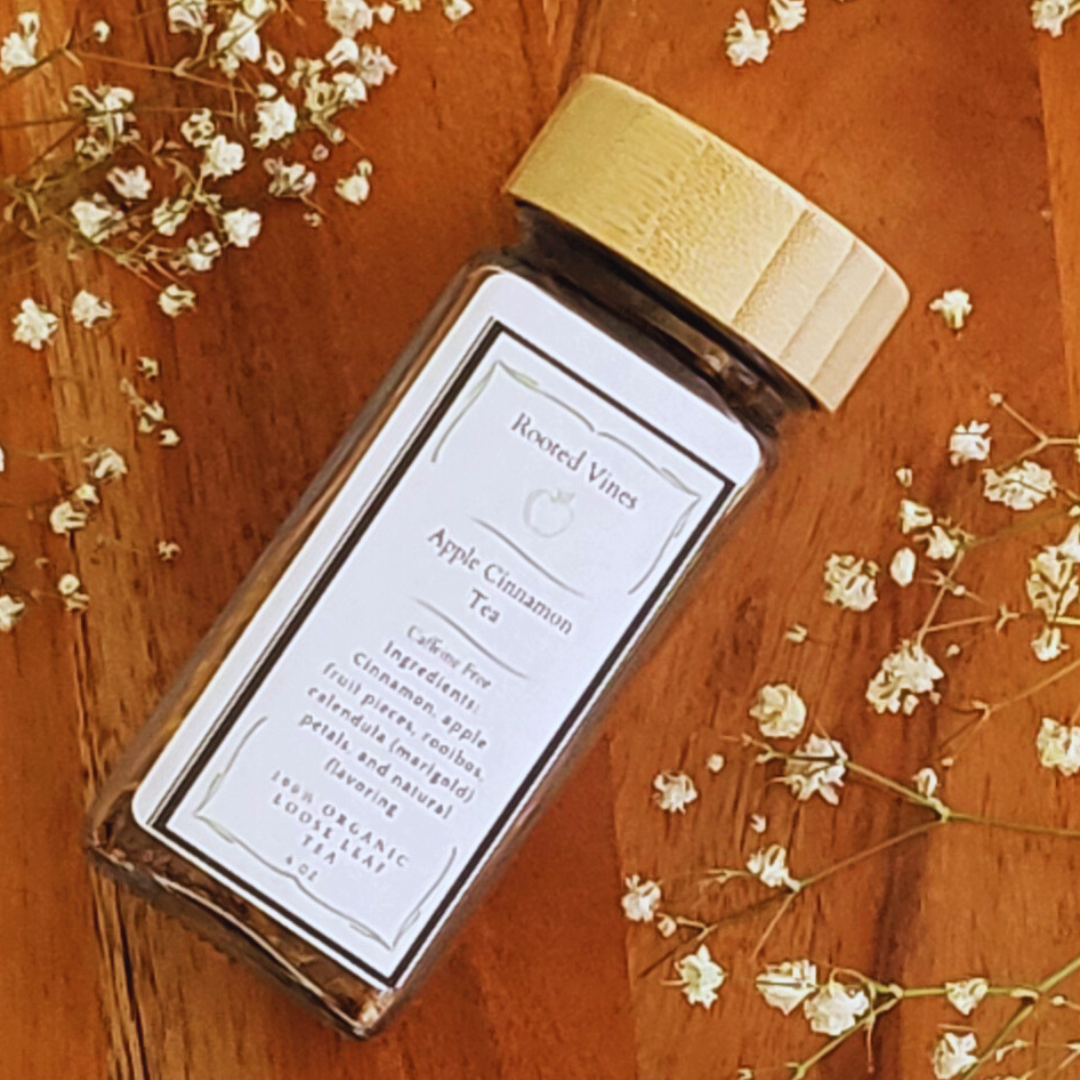 Apple Cinnamon Tea – Naturally Caffeine-Free | Cozy, Comforting, and Full of Flavor (4oz)