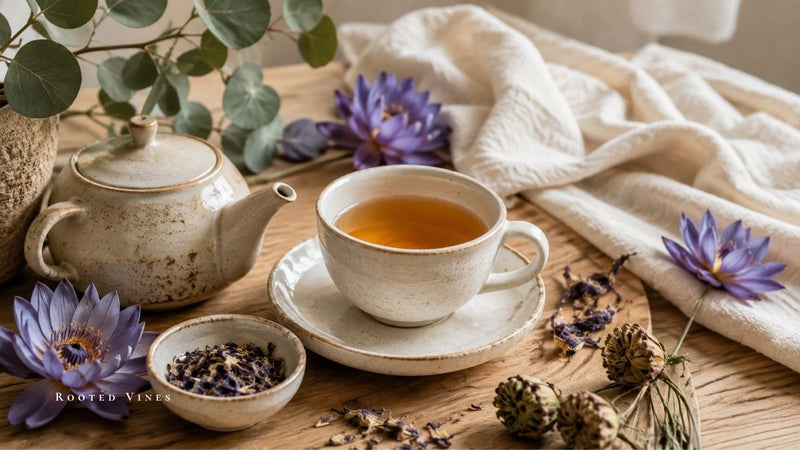 Blue Lotus Tea: A Beautiful Ritual for Slowing Down + Vanilla Honey Latte Recipe