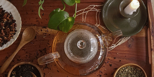 Tea pouring from Kettle to Tea Cup