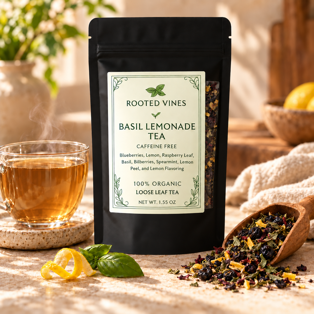 Basil Lemonade Herbal Tea