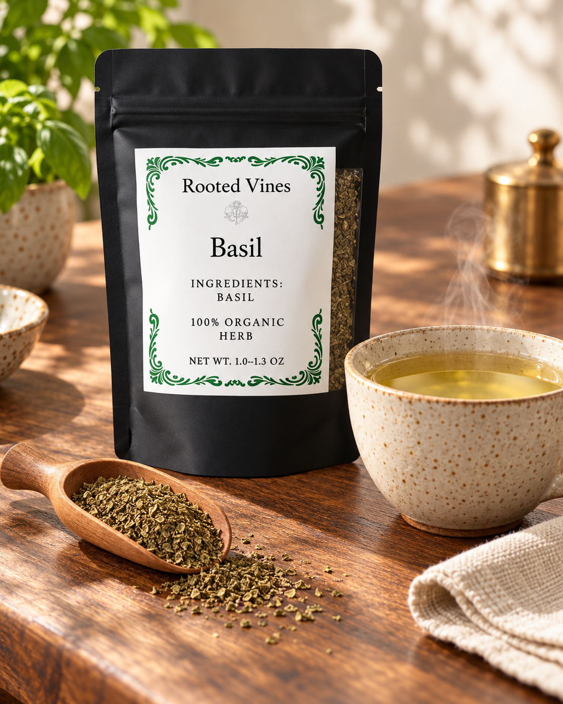 Dried Basil Leaf Herbal Tea