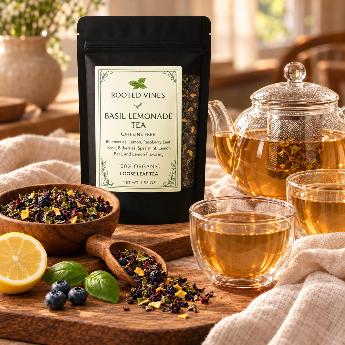 Basil Lemonade Herbal Tea