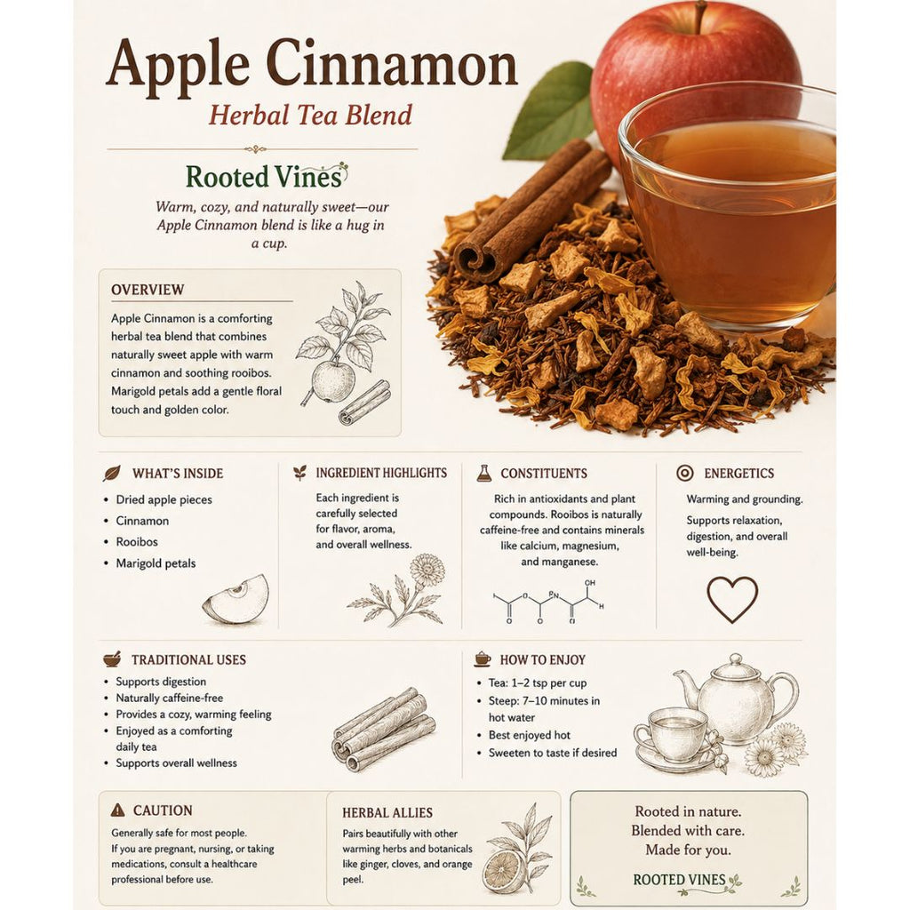 Apple Cinnamon Tea | Caffeine-Free Herbal Tea | Loose Leaf