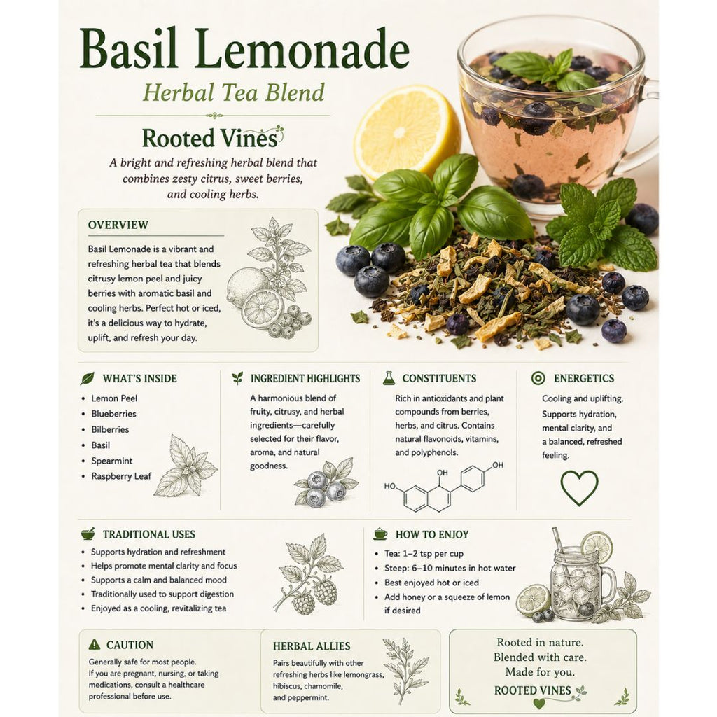 Basil Lemonade Tea | Herbal Loose Leaf Tea