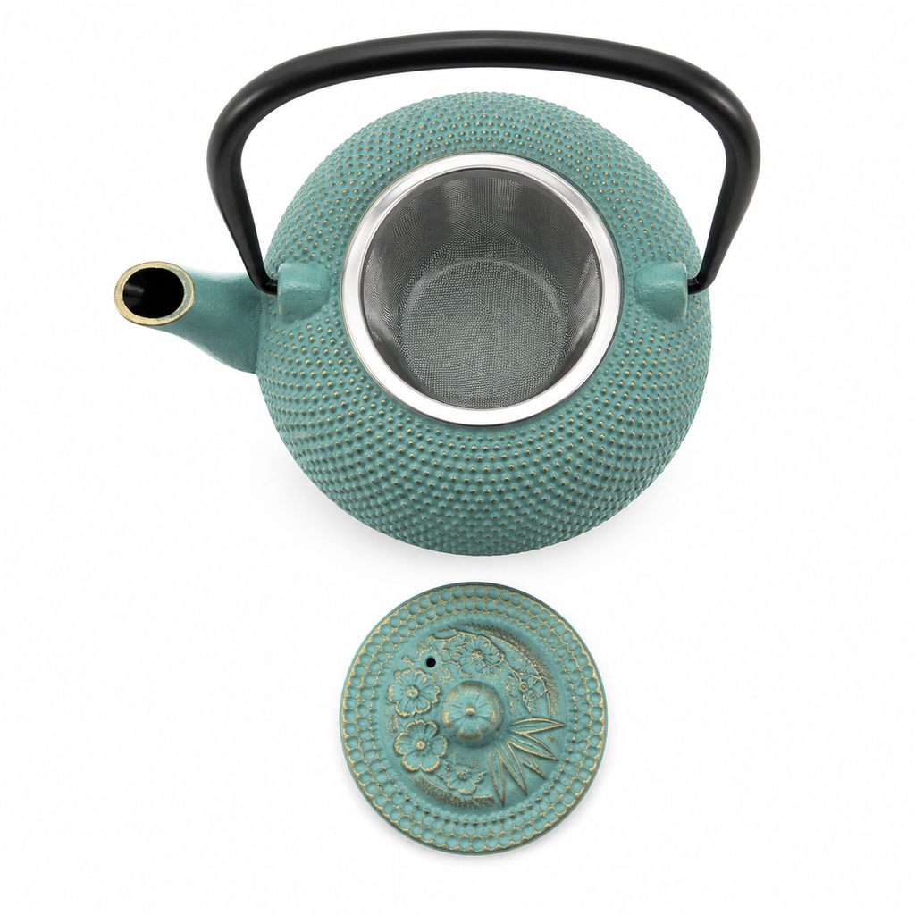 Japanese Cast Iron Teapot with Stainless Steel Infuser | Rooted Vines