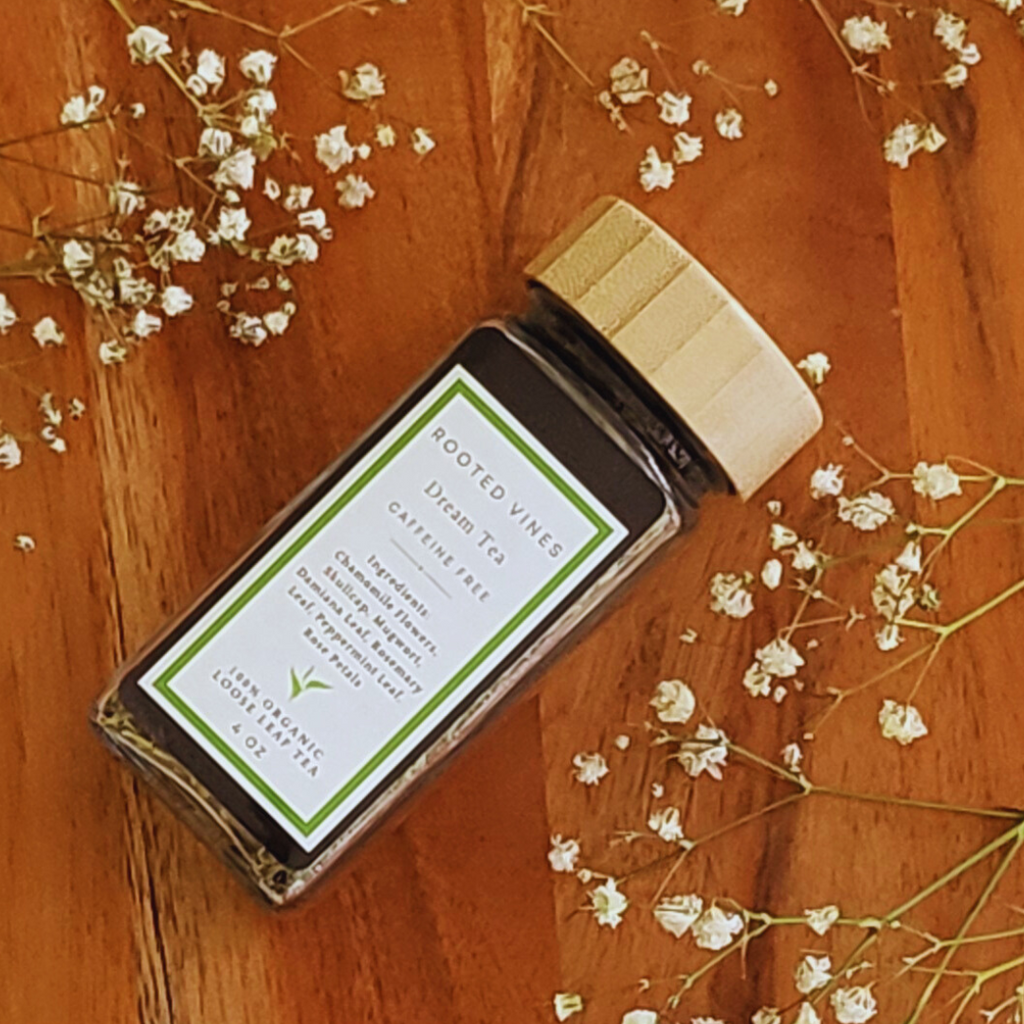 Dream Tea – Calming Herbal Sleep Blend | Caffeine-Free, Floral & Grounding (4 oz)
