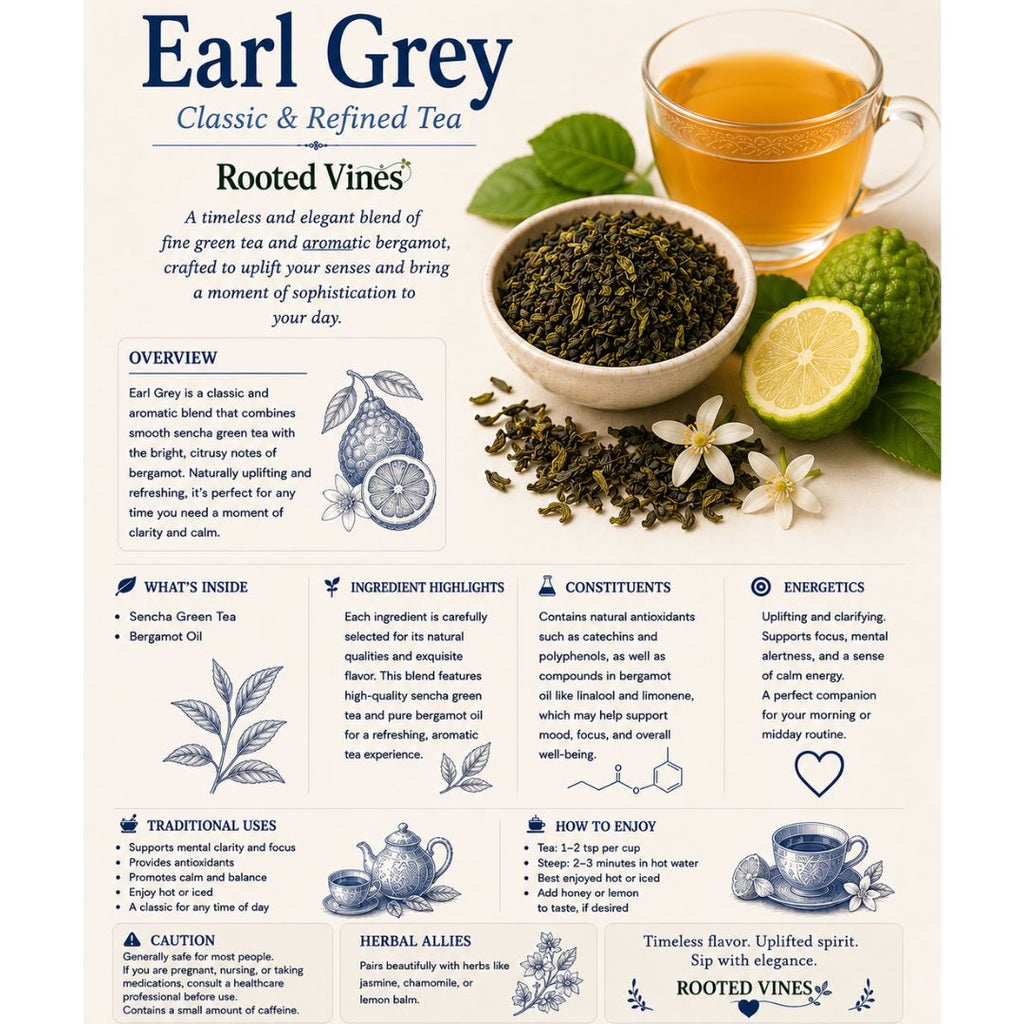 Earl Grey Green Tea | Bergamot Green Tea | Loose Leaf Tea