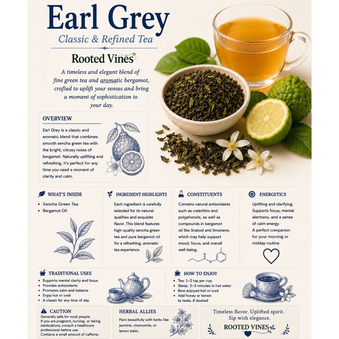 Earl Grey Green Tea | Bergamot Green Tea | Loose Leaf Tea