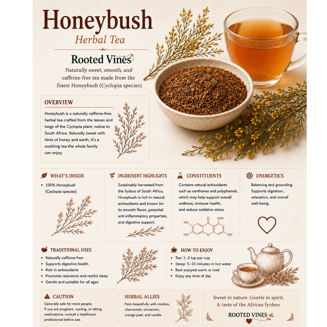 Honeybush Tea | Caffeine-Free Herbal Tea | Rooted Vines