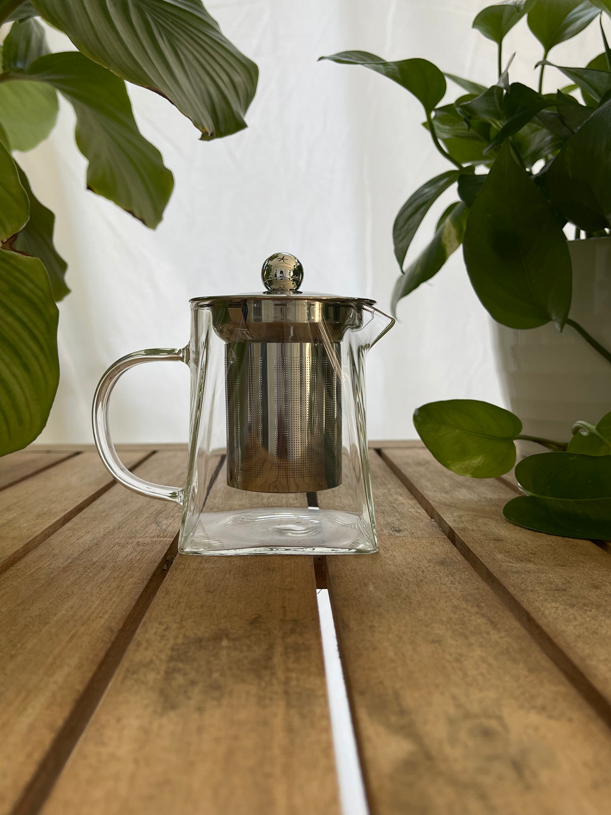 Crystal Cube Teapot Brew Elegance, Sip Perfection