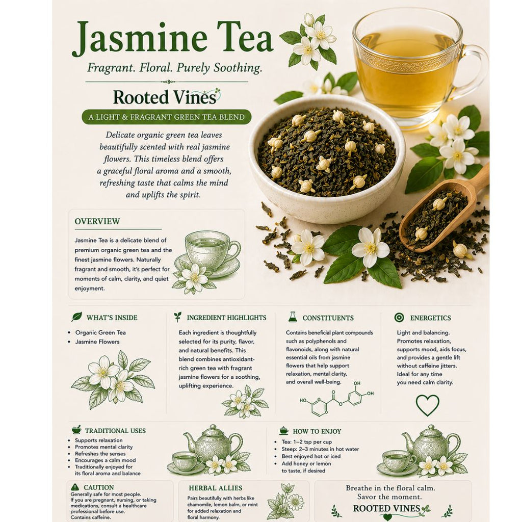 Jasmine Tea | Organic Green Loose Leaf Tea