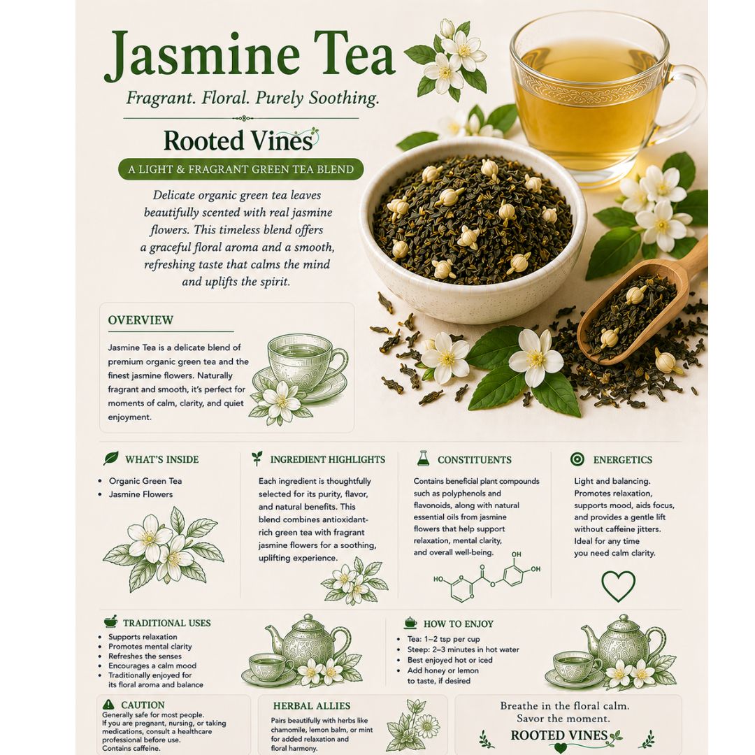 Jasmine Tea | Organic Green Loose Leaf Tea