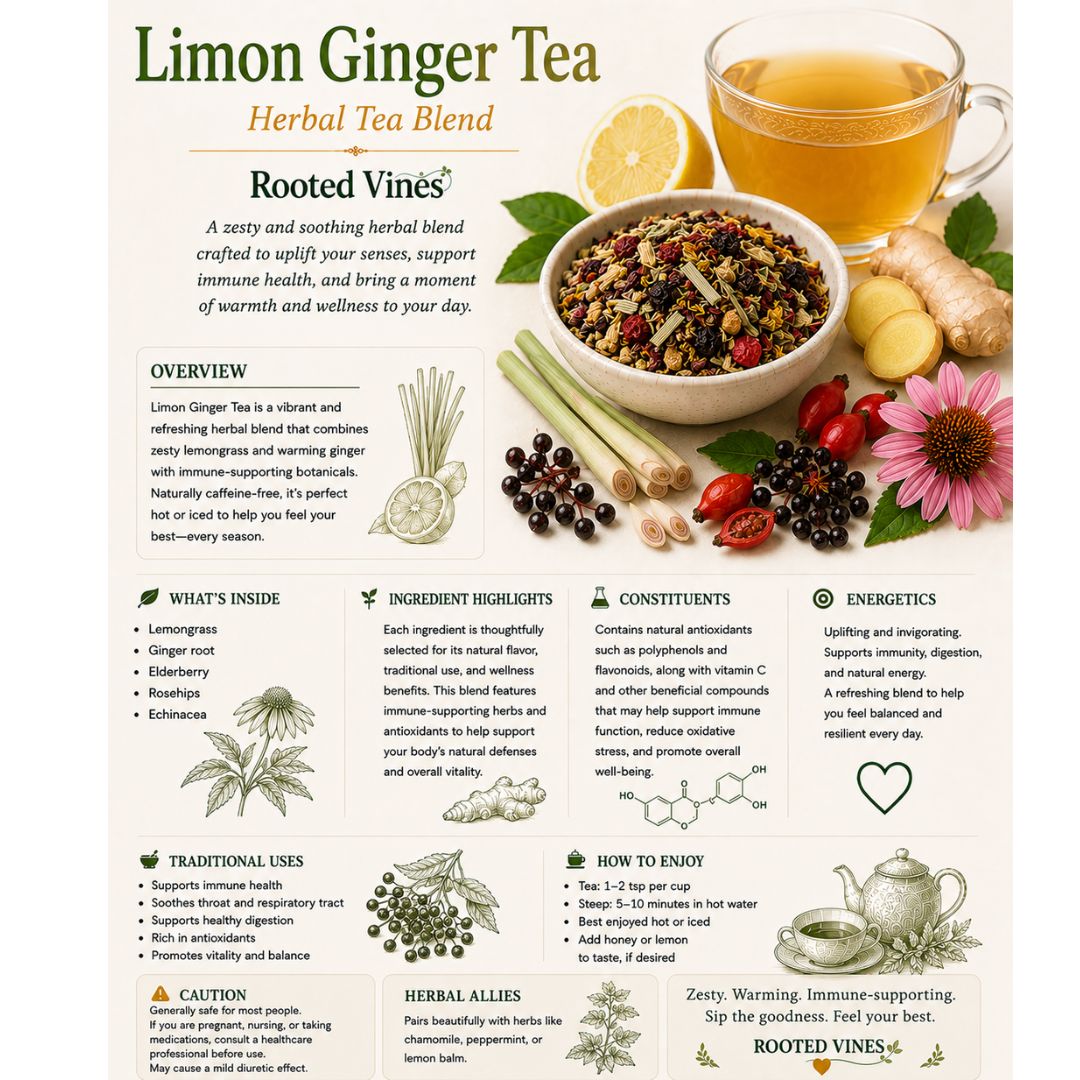 Limon Ginger Tea | Organic Herbal Tea | Loose Leaf Tea