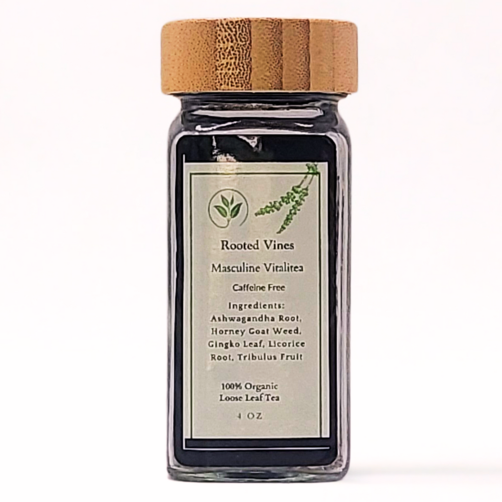 Masculine VitaliTea – Adaptogenic Herbal Blend | Grounding, Energizing & Caffeine-Free (4oz)