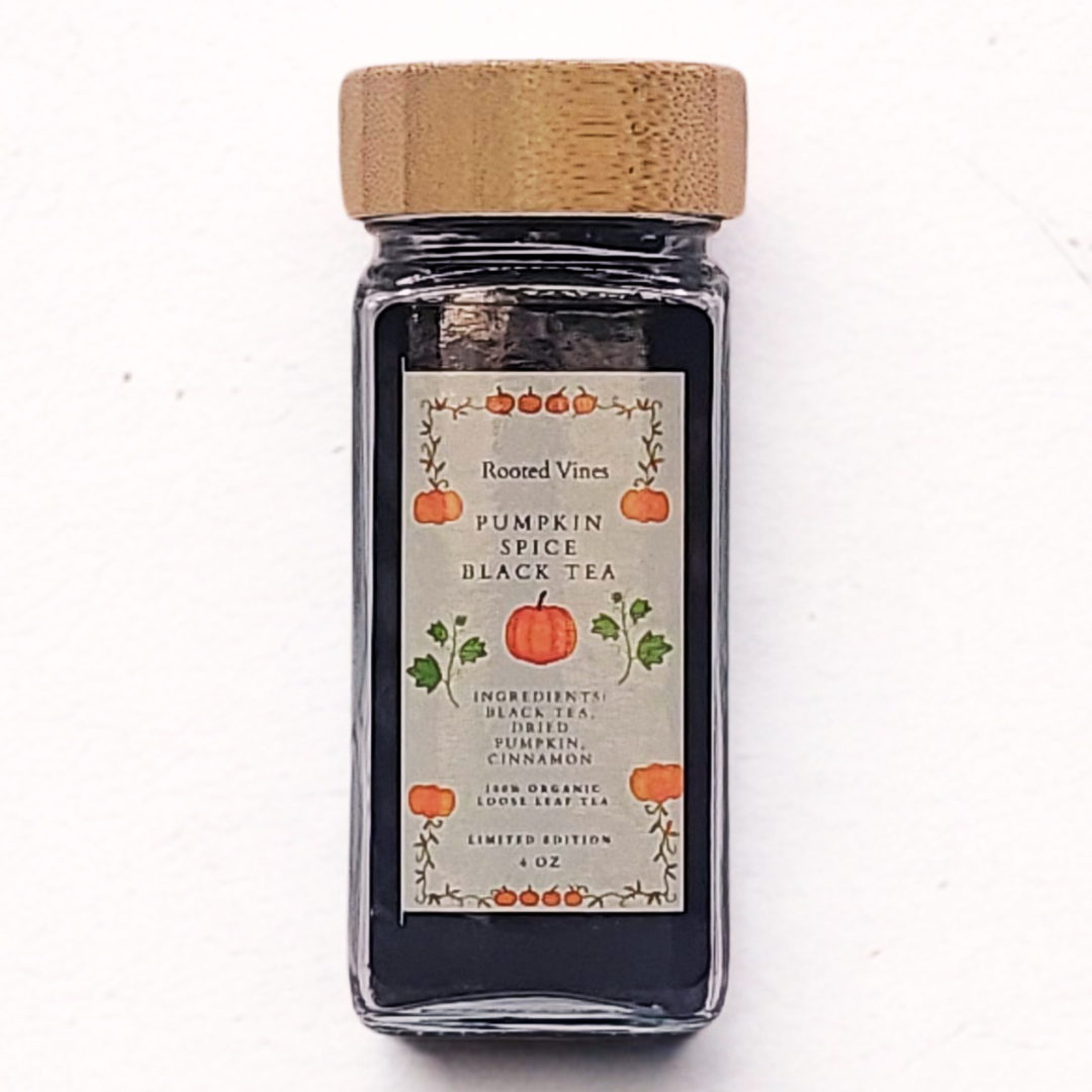 Pumpkin Spice Black Tea – Cozy Autumn Blend | Energizing, Festive & Bold (4 oz)