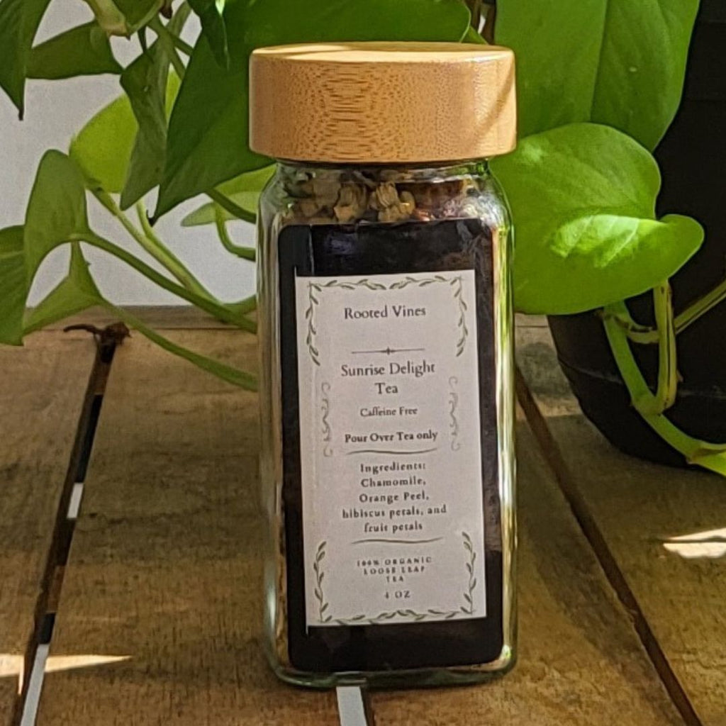 Sunrise Delight – Caffeine-Free Citrus Floral Tea | Uplifting, Soothing & Bright (4 oz)"
