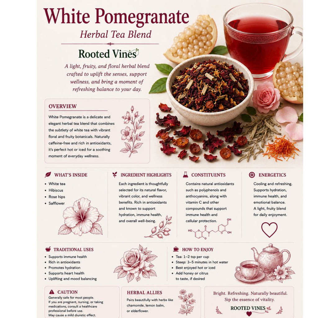 White Pomegranate Tea | White Tea Blend | Loose Leaf Tea