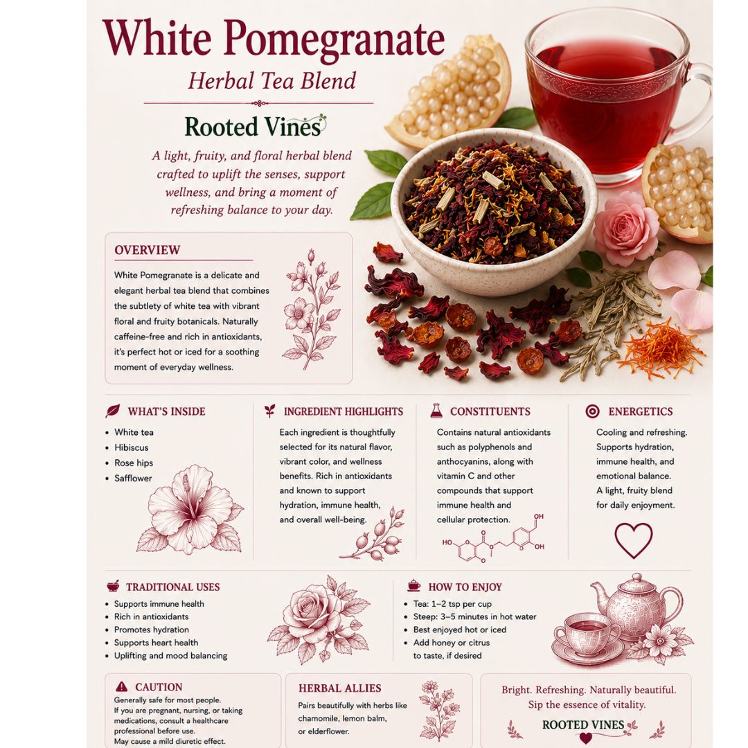 White Pomegranate Tea | White Tea Blend | Loose Leaf Tea