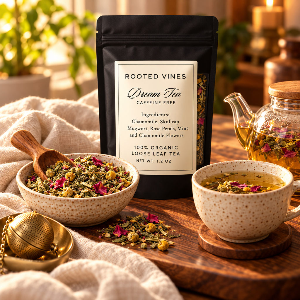 Dream Herbal Tea overhead ritual