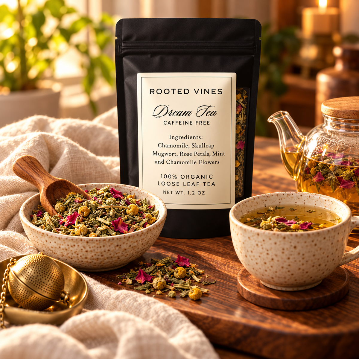 Dream Herbal Tea overhead ritual