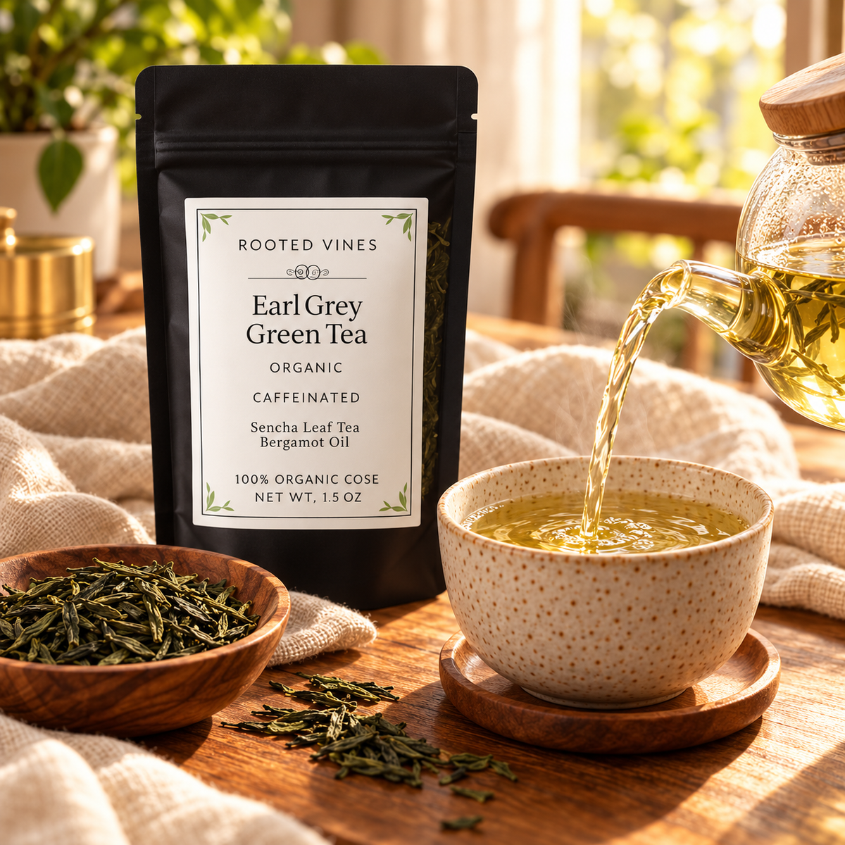 Earl Grey Bergamot Green Tea 06 pouring
