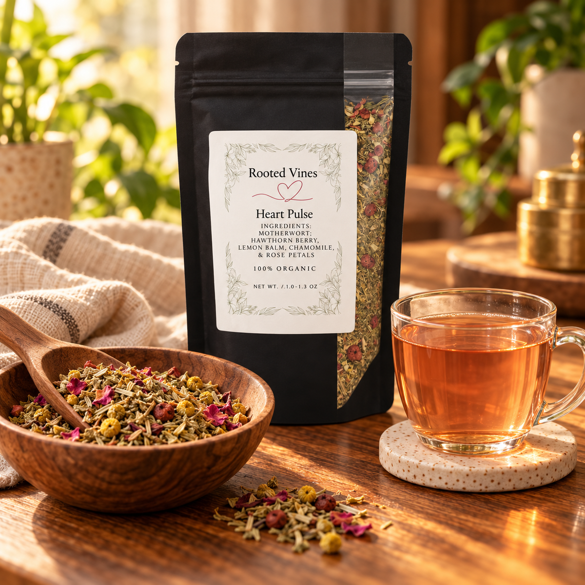 Heart Pulse Herbal Tea 02 ingredient macro