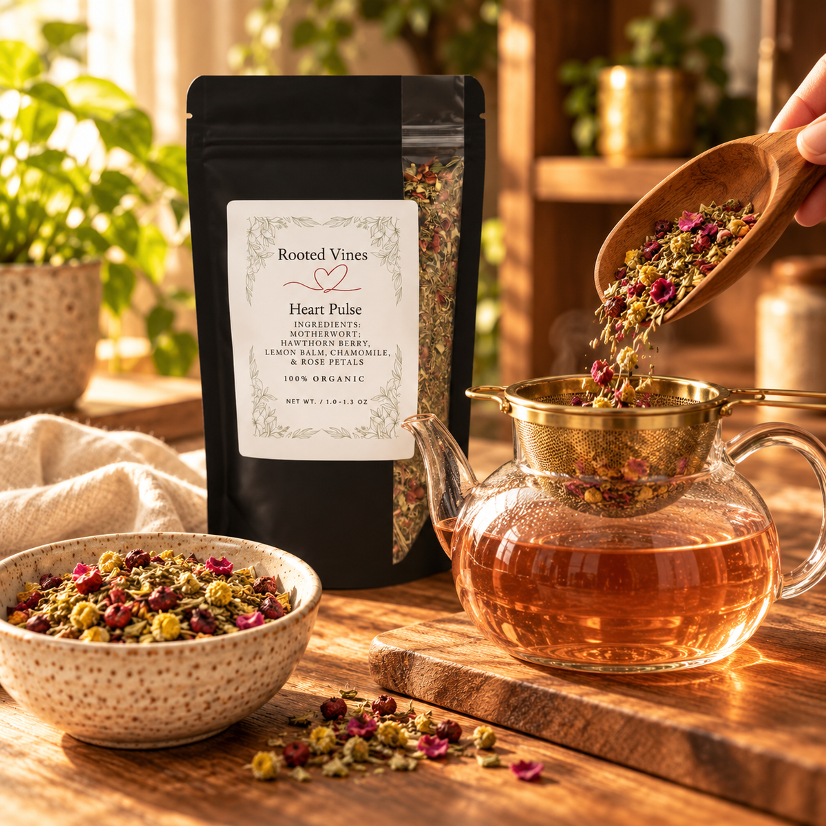 Heart Pulse Herbal Tea 04 preparation