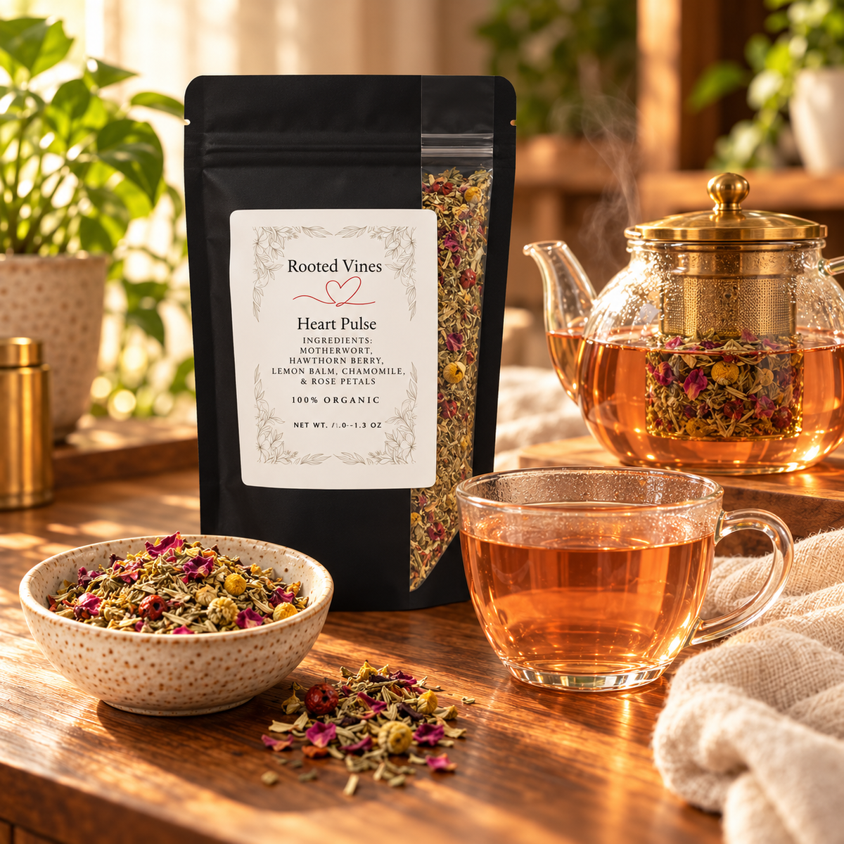 Heart Pulse Herbal Tea 05 steeping