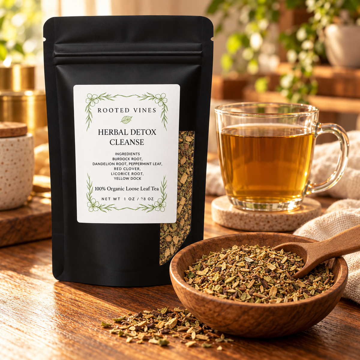 Herbal Detox loose-leaf ingredient macro