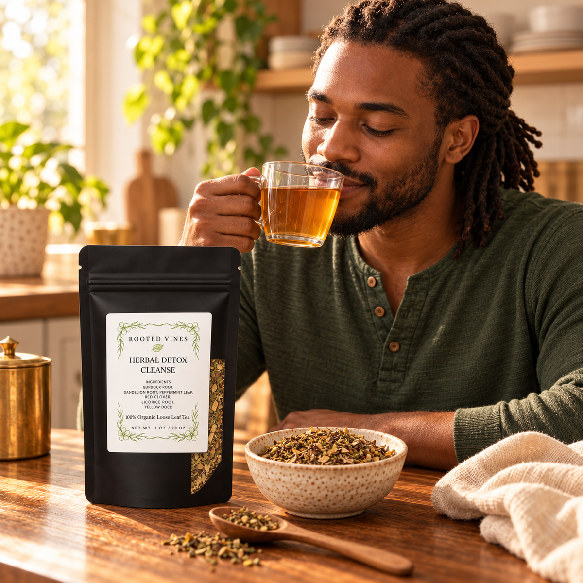 Herbal Detox tea lifestyle ritual