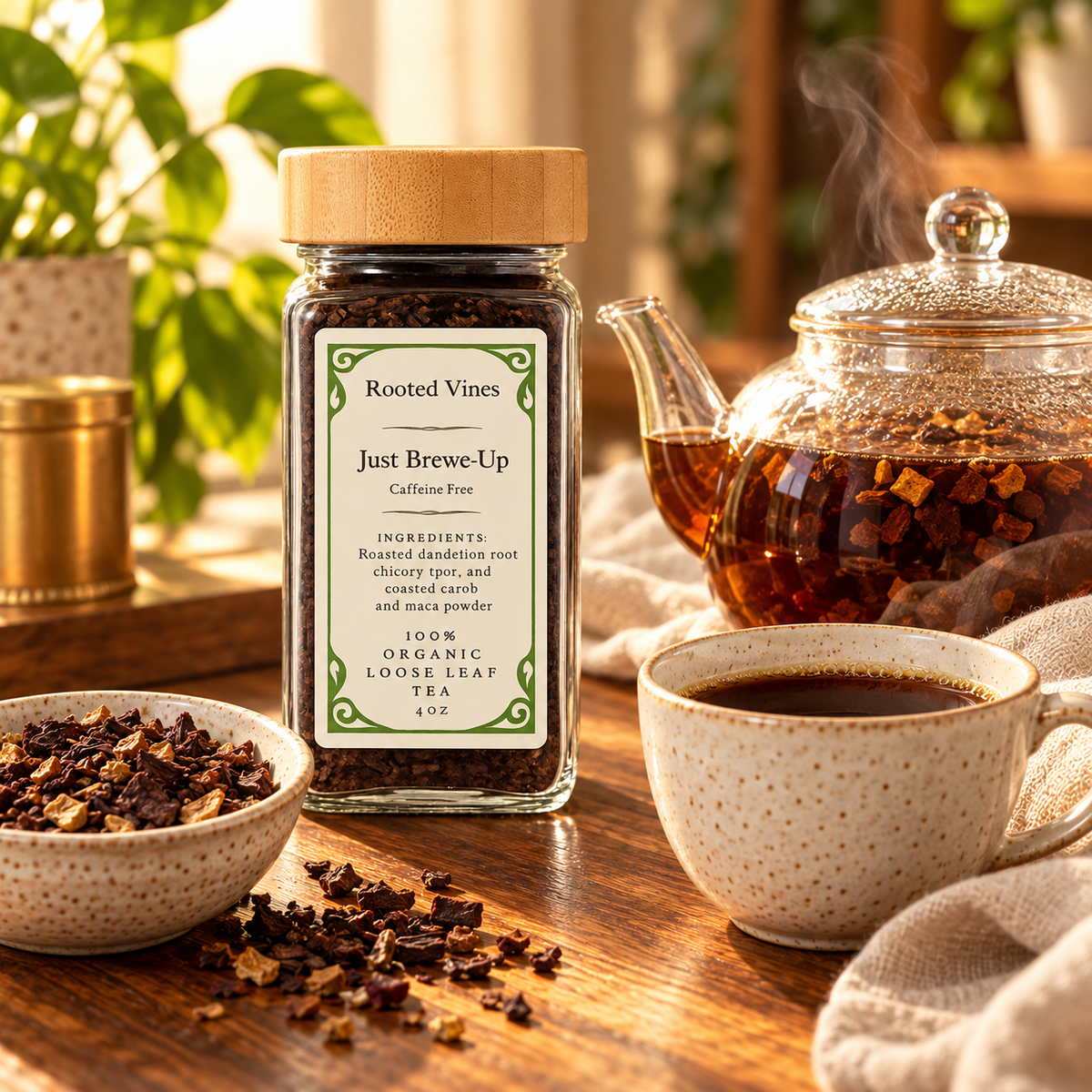 Just Brewe-Up herbal tea steeping