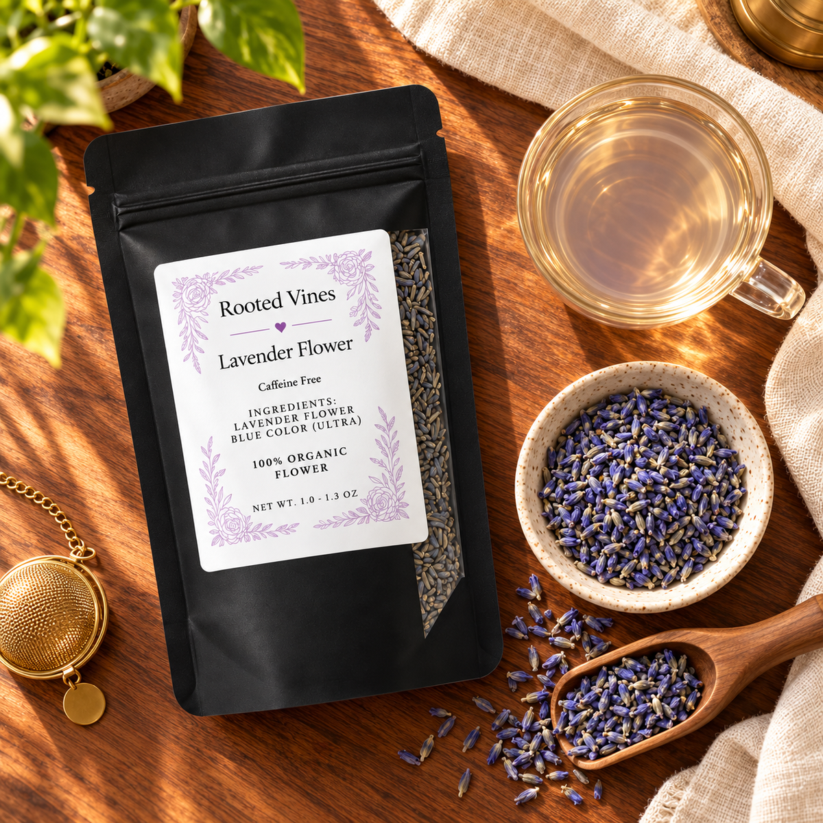 Lavender Flower overhead tea ritual
