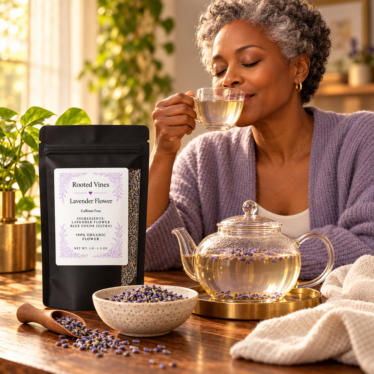 Lavender Flower serene tea ritual