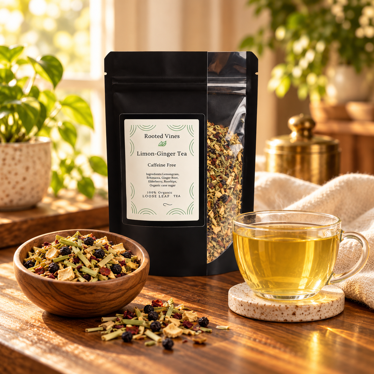 Limon-Ginger Herbal Tea product hero