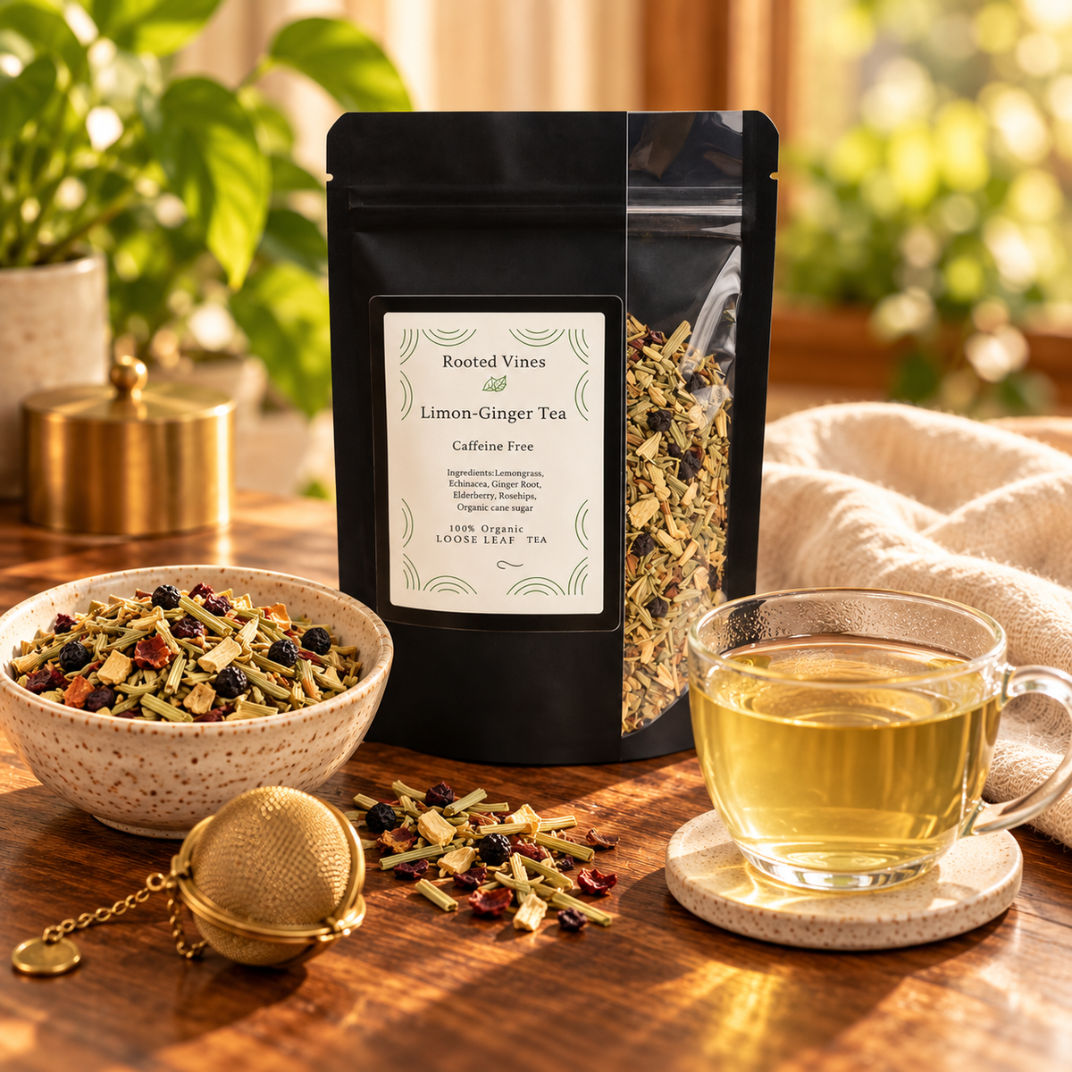 Limon-Ginger overhead tea ritual