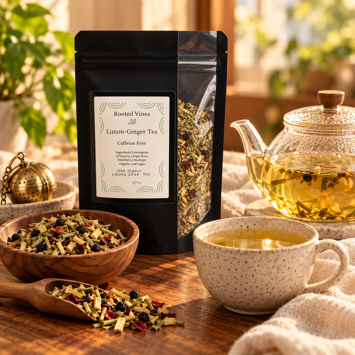Complete Limon-Ginger tea ritual