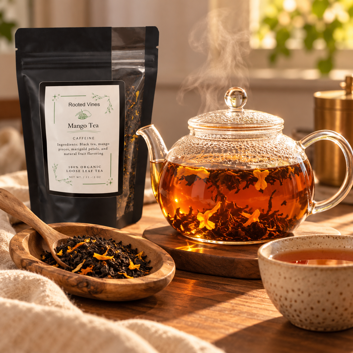 Mango Black Tea 05 steeping