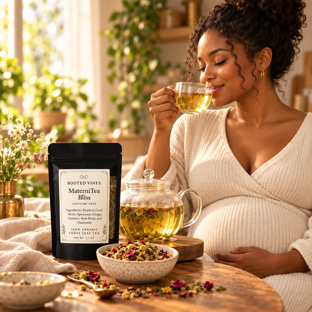 MaterniTea Bliss nurturing tea ritual