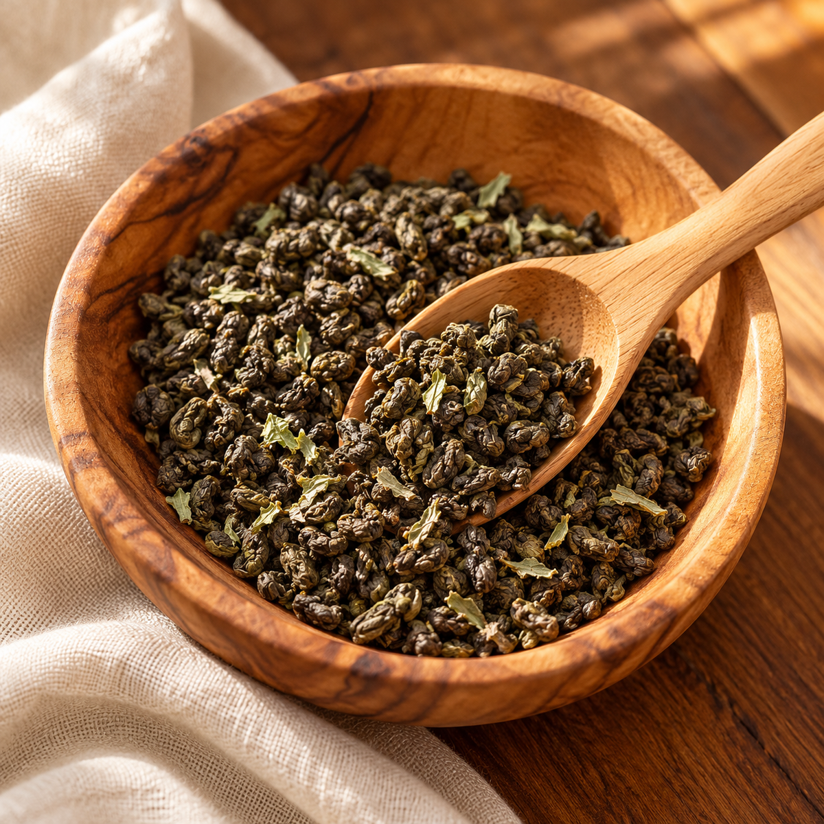 Moroccan Mint Green Tea 02 ingredient macro