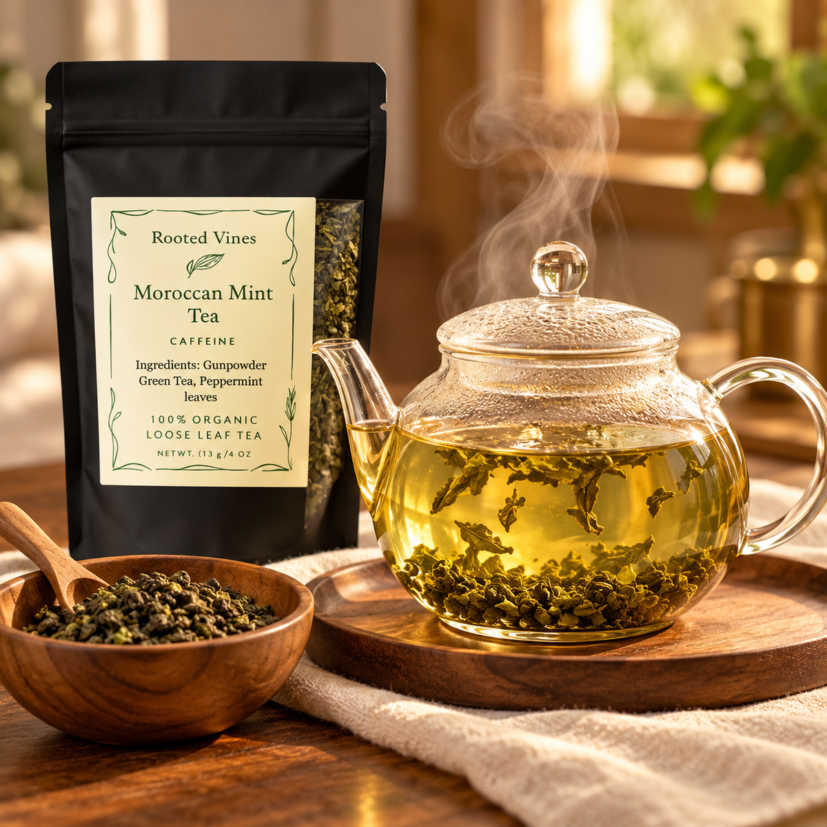 Moroccan Mint Green Tea 05 steeping
