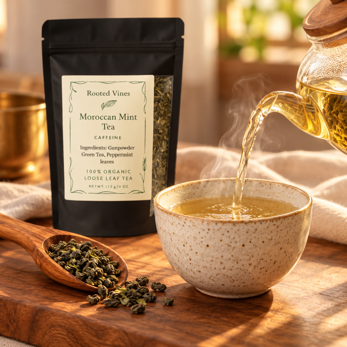Moroccan Mint Green Tea 06 pouring