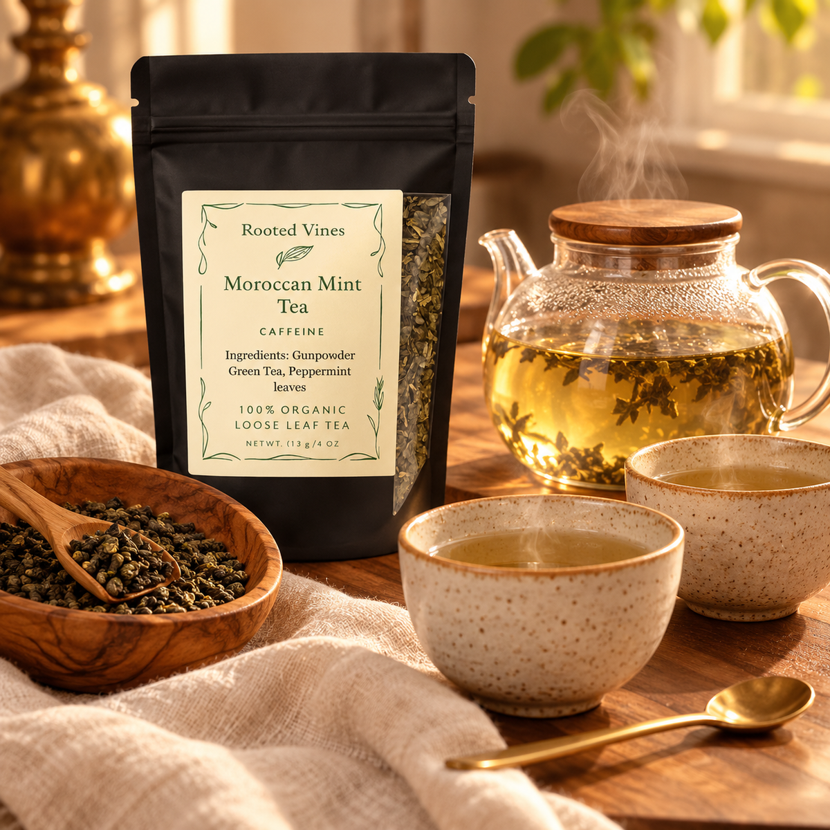 Moroccan Mint Green Tea 08 complete ritual