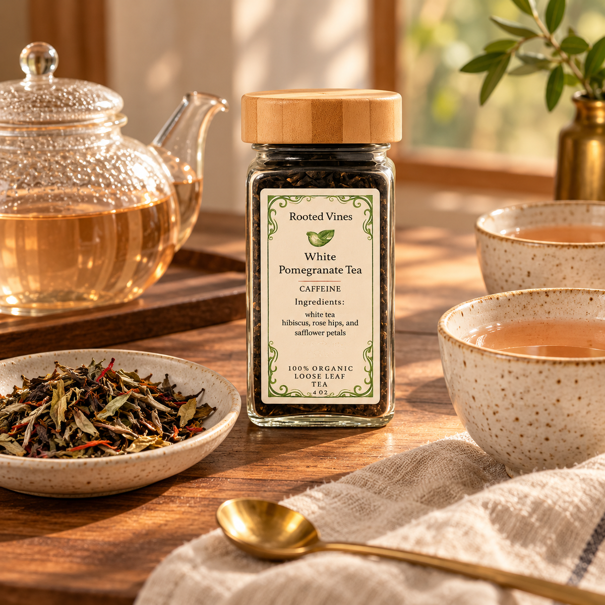 White Pomegranate Tea sampler jar 08 complete ritual